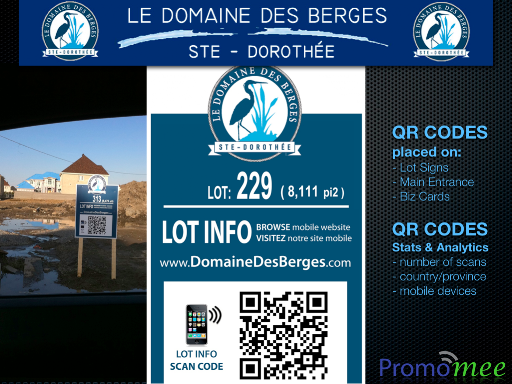 QR CODES discover Majestic Homes - Real Estate Development Project"Le Domaine des Berges" www.DomaineDesBerges.comMajestic Homes in harmony with nature.Real Estate - WaterFront Residential ProjectLe Domaine des Berges is an exceptional site located on the banks of Rivière-des-Prairies in prestigious Sainte-Dorothée laval. PREZIO-DDB.004.png