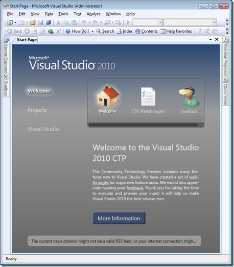 VS2010StartPage