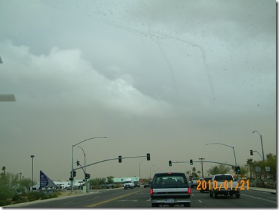 after lunch at Chili's, headed home out of Casa Grande