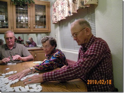 Mexican Train at the Steinmetz's, Elmer and Mary, Don