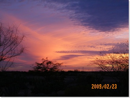 southern sky at sunset