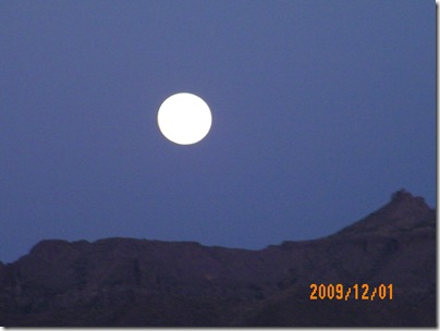 full moon over Superstition Mountain