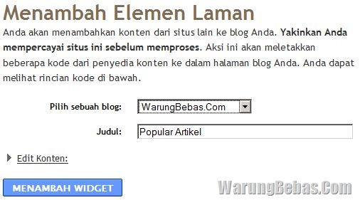 popular post blogger/blogspot