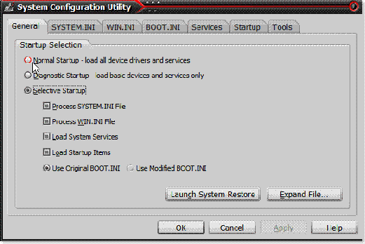 msconfig