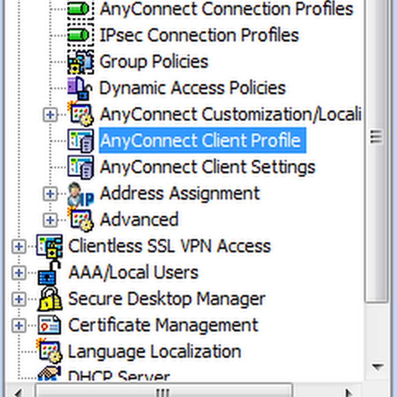 Working with Cisco AnyConnect 2.5 Client Profiles