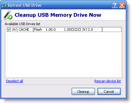 USBDriveFresher - Cleanup USB