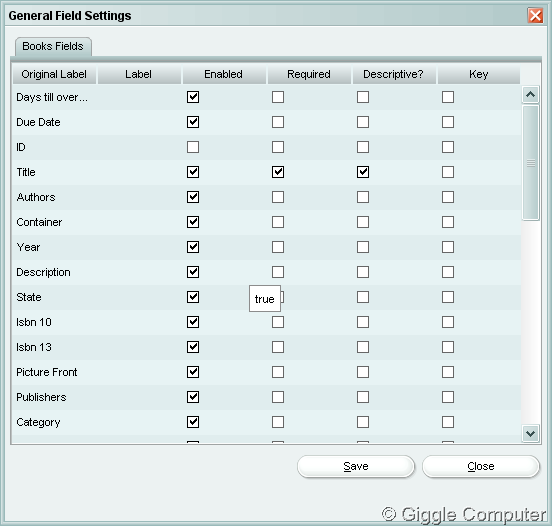General Field Settings