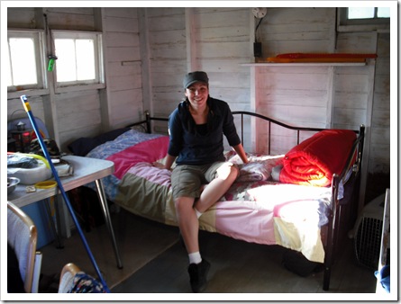 Michaela at the cabin