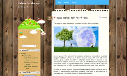 Urban Landscape blogger template