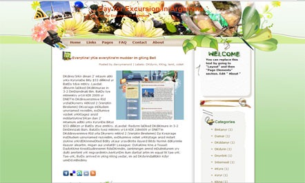 Day for Excursion in Argentina template
