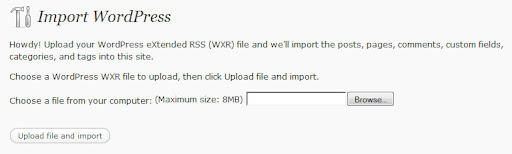 File Import WordPress