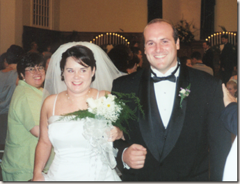 travis & sonya walking down the aisle