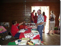 Kathleen selling tickets at show