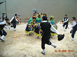 Rain did not dampen the spirits of the dancers or the 250 or so people who turned out to celebrate the openning ceremonies of the interpretation center in Huembo, Peru.