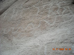 Snake, Roadside petroglyphs, on the way to Chachapoyas, Peru.