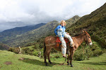 Bella taking one last ride before the hike, ran Vilaya Trek, Chachapoyas Region, Peru