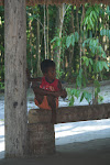 Watching the dancing in the festival house Caraiva, Brazil