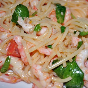 pasta, r&auml;kor, chili