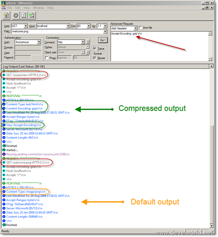 WFetch output