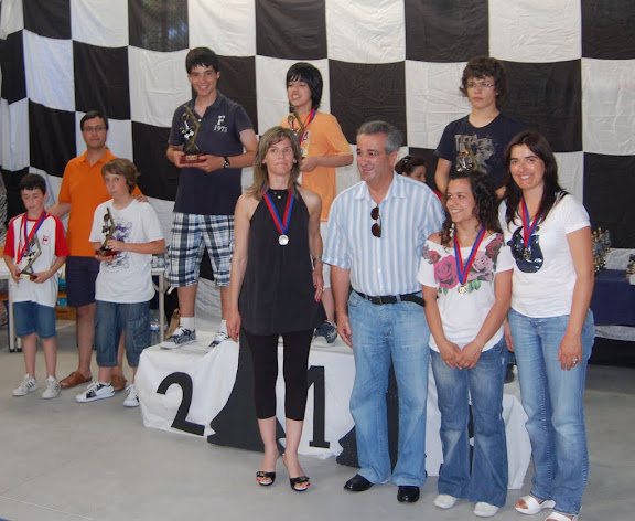 no pódio: J. Valente, J. Vicente, F. Reis