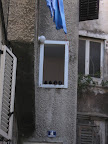four shoes on a windowsill