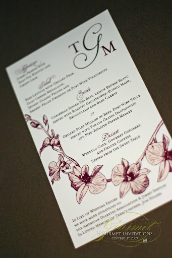 Terri's Orchid Theme Wedding Terri's gorgeous orchid invitations became the