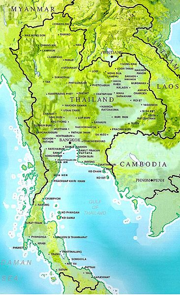 Map of Thailand Map of Thailand