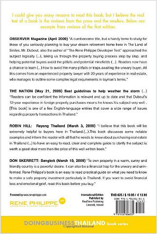 How to Safely Buy Real Estate in Thailand - rear cover How to Safely Buy Real Estate in Thailand - rear cover