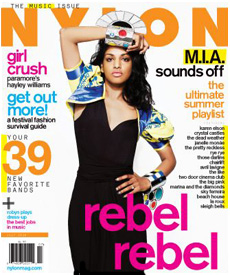 M.I.A covers the June '10 issue of Nylon magazine
