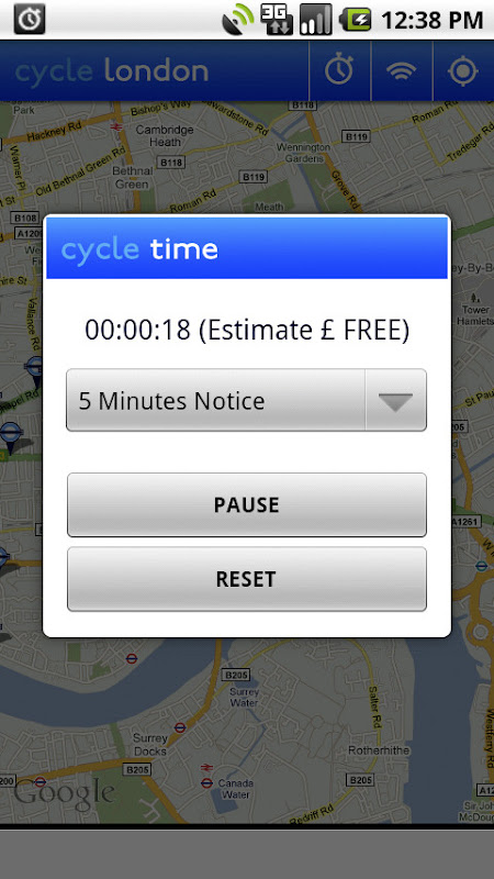 Timer screen 