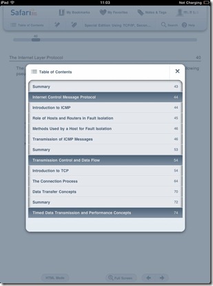 Flat modal table of content that's slow to scroll