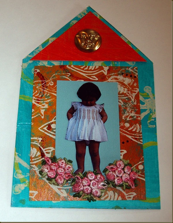 house collage with embellishments