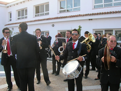 La Banda durante una diana en el CAMF de Pozoblanco. Foto: Emilio Guijo