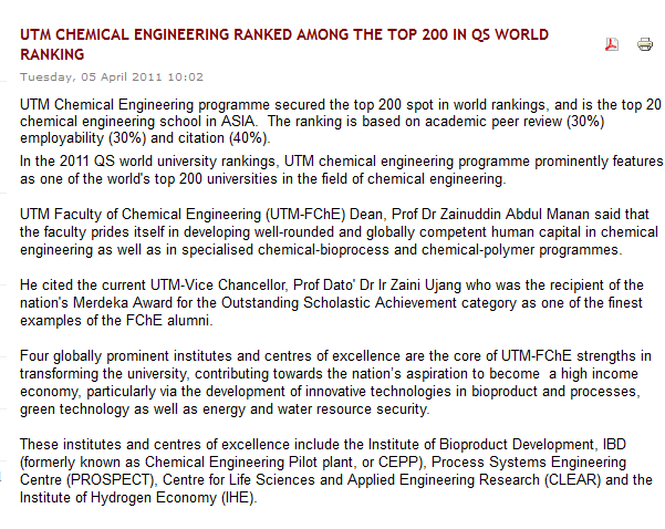 UTM Chemical Engineering
