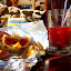 Best food in Egypt with fresh strawberry juice.