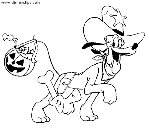 Halloween Disney para colorear dibujos de Winnie the Pooh y Mickey Mouse