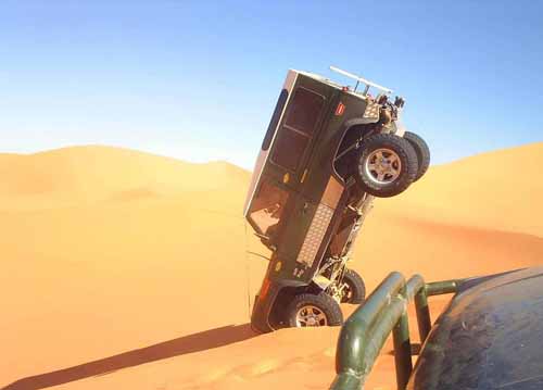 Accidente de un coche 4x4