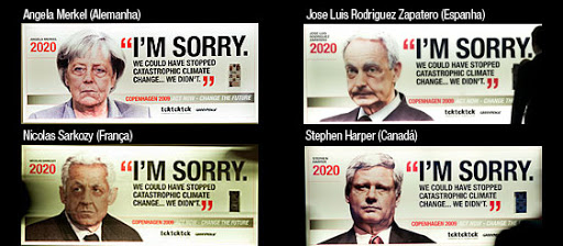 coluna zero, meio ambiente, greenpeace, campanha, fotografia, fotos, angela merkel, nicolas sarkozy, zapatero, copenhague