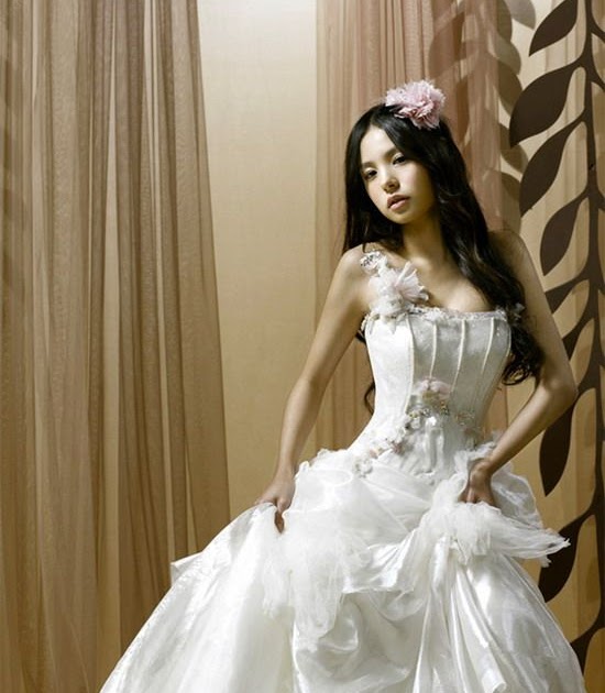 Korean Girl Beautiful Photoshoot Min Hyo Rin Wedding Dress ... Korean Girl Beautifu