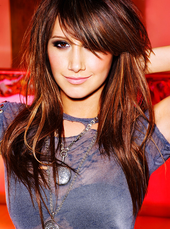 Ashley Tisdale   hairstyles with bangs 2010