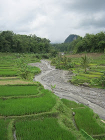 Sungai di sepanjang jalan menuju rambut monte
