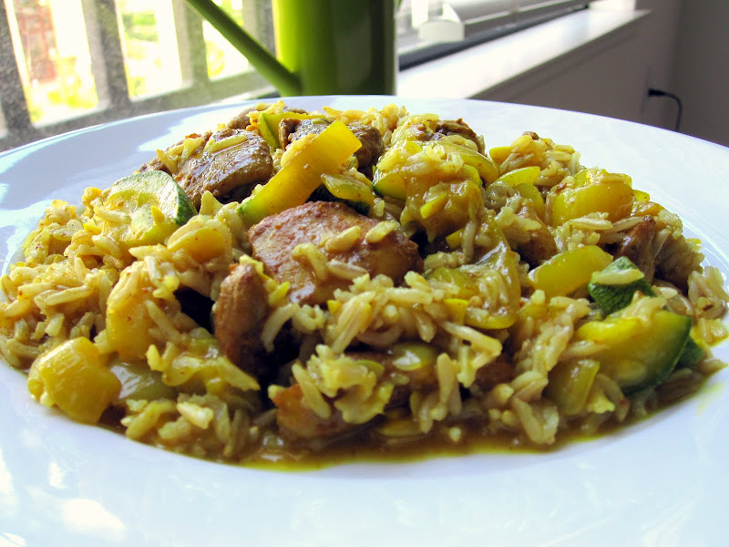squash and chicken weeknight dinner dish