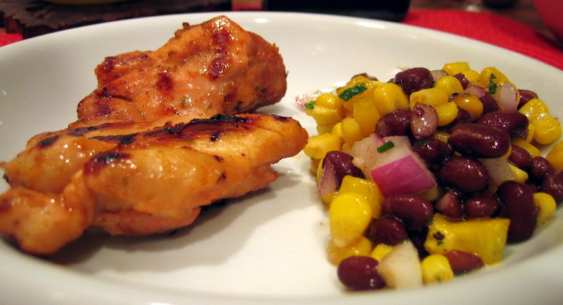 chipotle lime chicken with black bean corn salsa