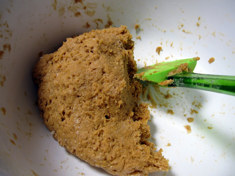 The really sticky pumpkin scone dough.