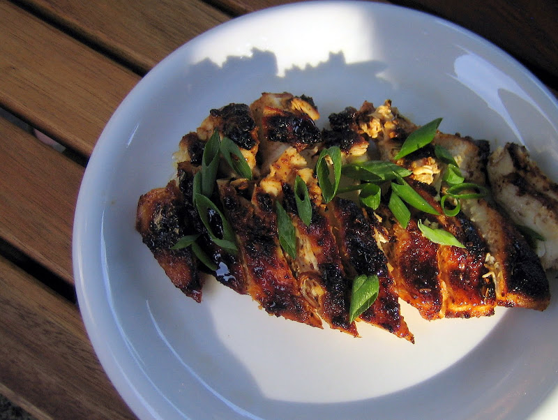 barbecue chicken with spice rub and honey sauce