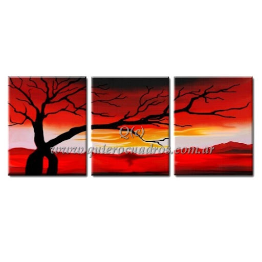 Cuadros abstractos Cielo rojo