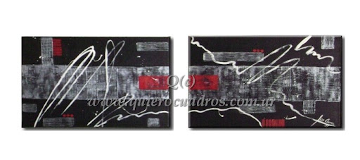 Cuadros abstractos En plata y negro