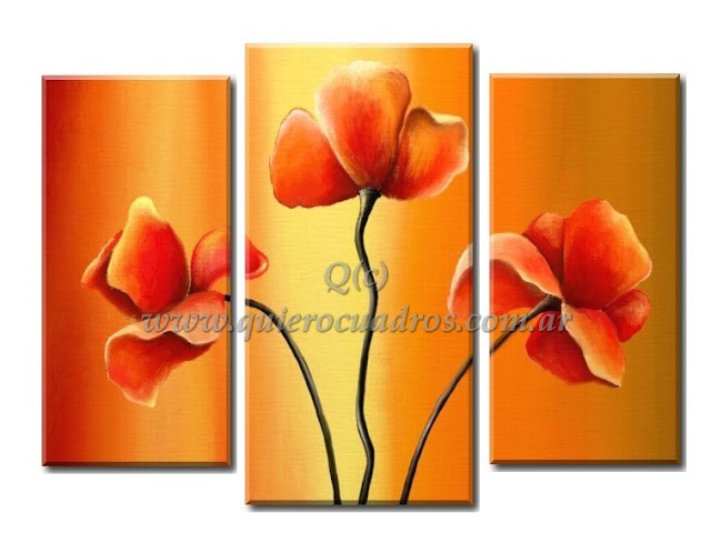 Cuadros de flores Impacto calido