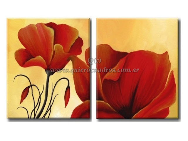 Cuadros modernos abstractos Rojo pasión