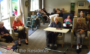Some of the Fairview Hospital Wing residents enjoying the Concert